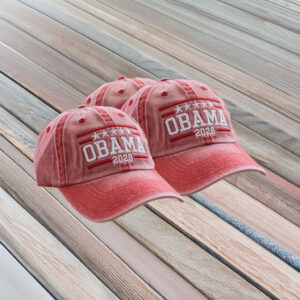 Political FDT Cap, Obama 2028 Embroidered Washed Hat