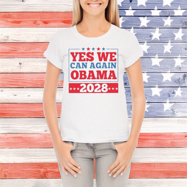 Retro Campaign Tee, Obama 2028 Yes We Can Again Shirt