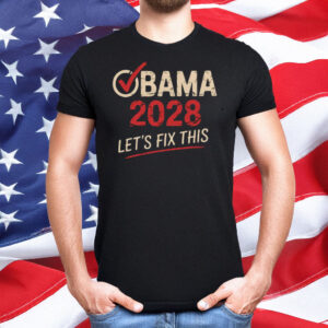 Retro Political Election Tee, 2028 Obama Let’s Fix This Shirt