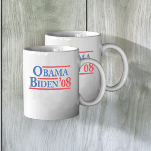 Retro Presidential Campaign Coffee Cup, Obama Biden ’08 Mug