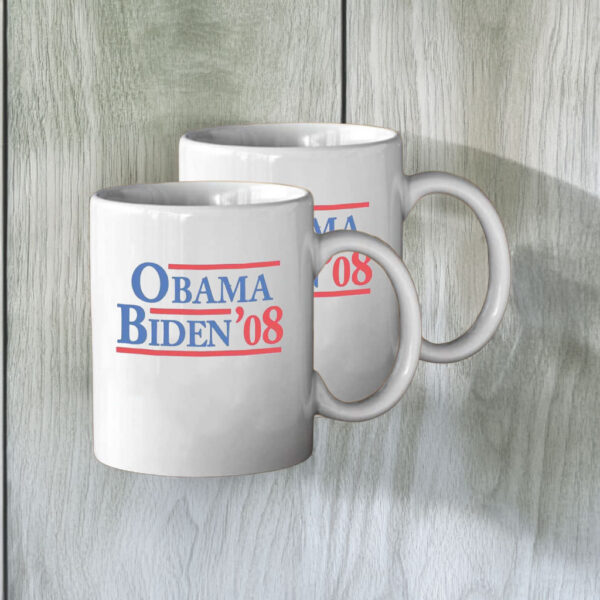 Retro Presidential Campaign Coffee Cup, Obama Biden ’08 Mug