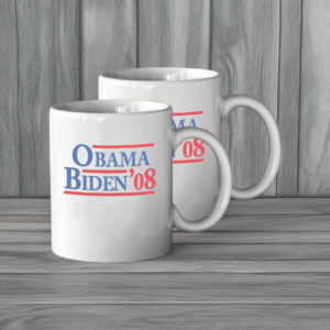 Retro Presidential Campaign Coffee Cup, Obama Biden ’08 Mug