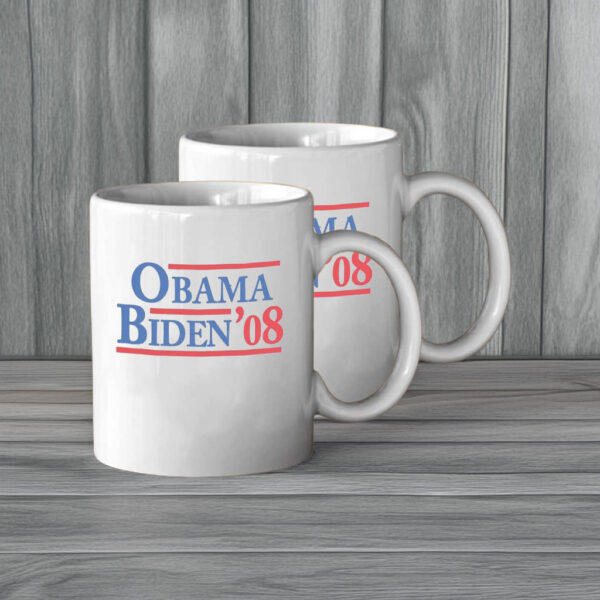 Retro Presidential Campaign Coffee Cup, Obama Biden ’08 Mug