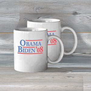 Retro Presidential Campaign Coffee Cup, Obama Biden ’08 Mug