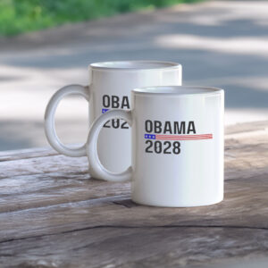 Stars & Stripes Political Gift, Obama 2028 Patriotic Mug