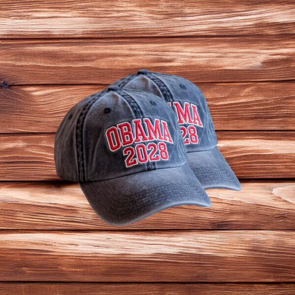 Vintage Dad Cap for Democrats, Embroidered Obama 2028 Hat