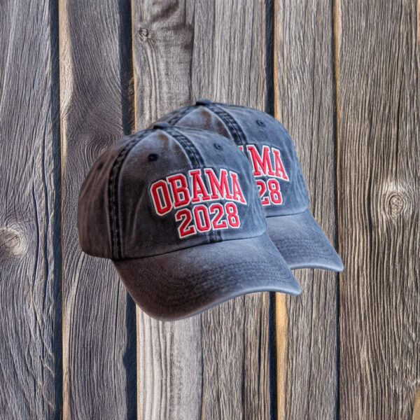 Vintage Dad Cap for Democrats, Embroidered Obama 2028 Hat