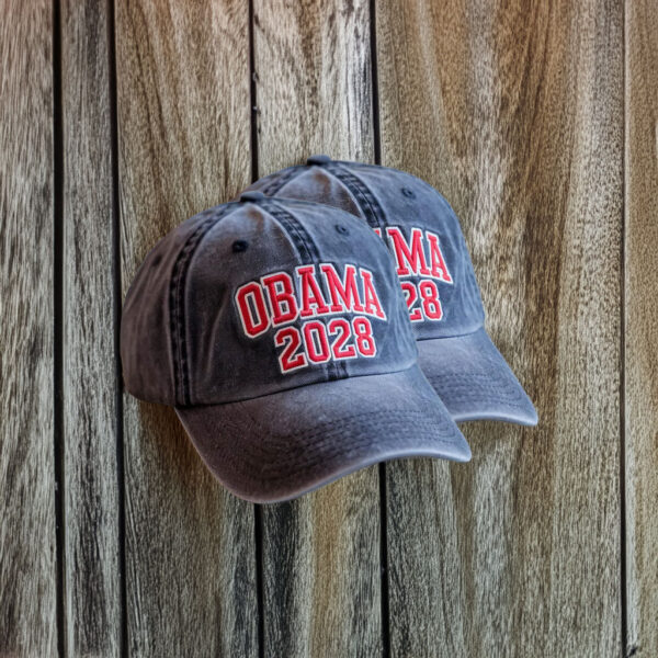Vintage Dad Cap for Democrats, Embroidered Obama 2028 Hat