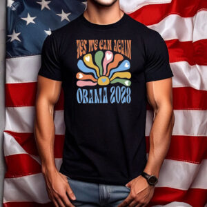 Yes We Can Again Obama 2028 Shirt – Groovy Retro Political Tee
