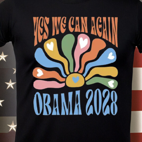 Yes We Can Again Obama 2028 Shirt – Groovy Retro Political Tee