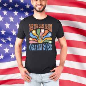 Yes We Can Again Obama 2028 Shirt – Groovy Retro Political Tee