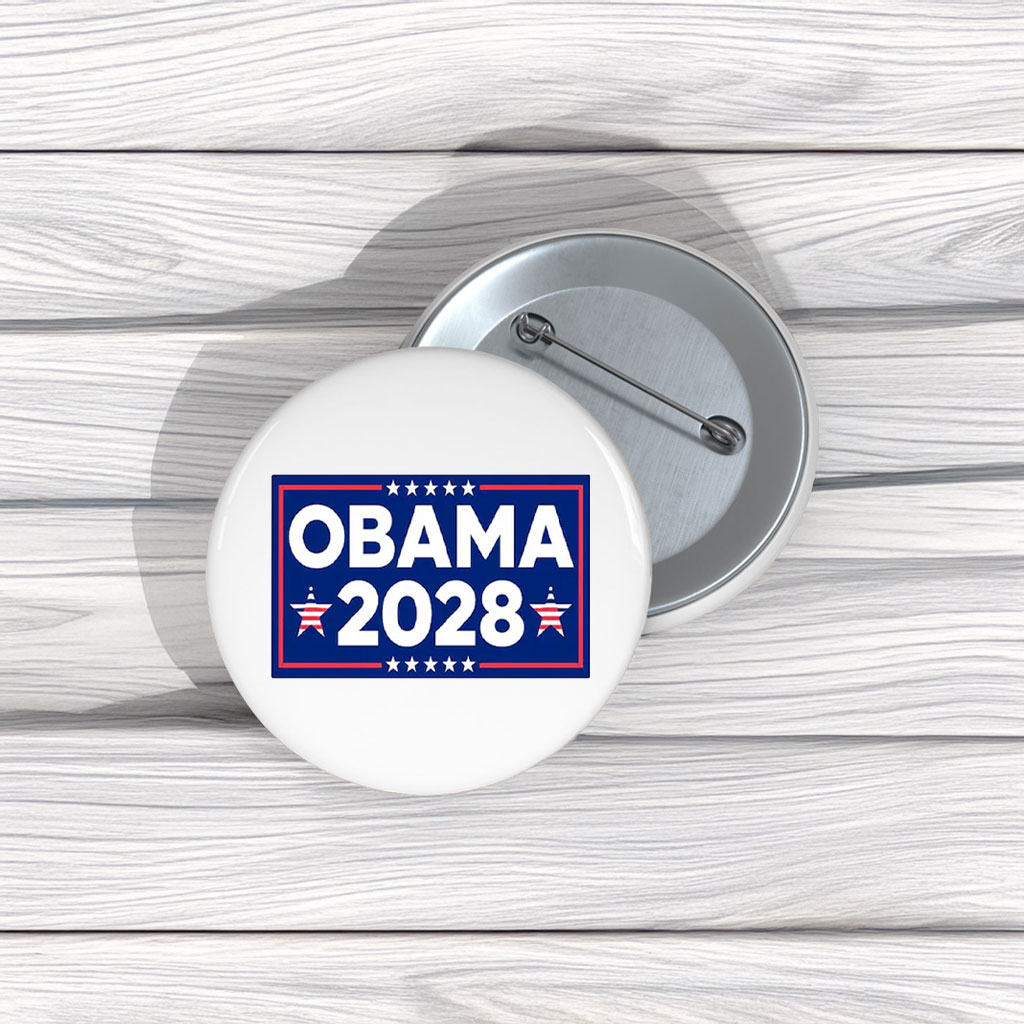 Hope Again Obama 2028 Pin Buttons – Funny Election Parody Pins
