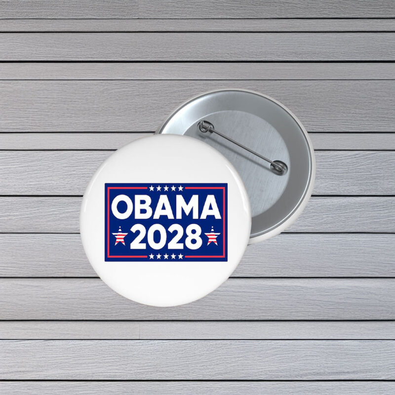 Hope Again Obama 2028 Pin Buttons – Funny Election Parody Pins