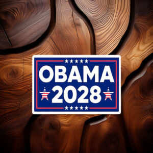 Imagine Obama 2028 Sticker or Magnet – Funny Election Decal