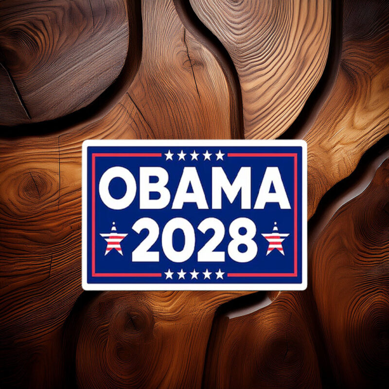 Imagine Obama 2028 Sticker or Magnet – Funny Election Decal