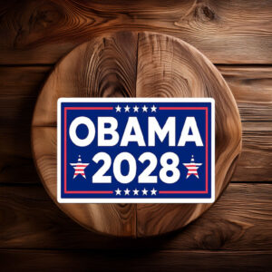 Imagine Obama 2028 Sticker or Magnet – Funny Election Decal