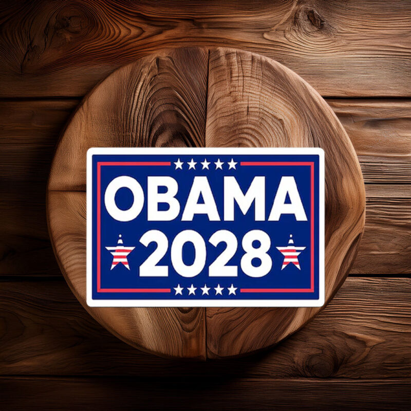 Imagine Obama 2028 Sticker or Magnet – Funny Election Decal