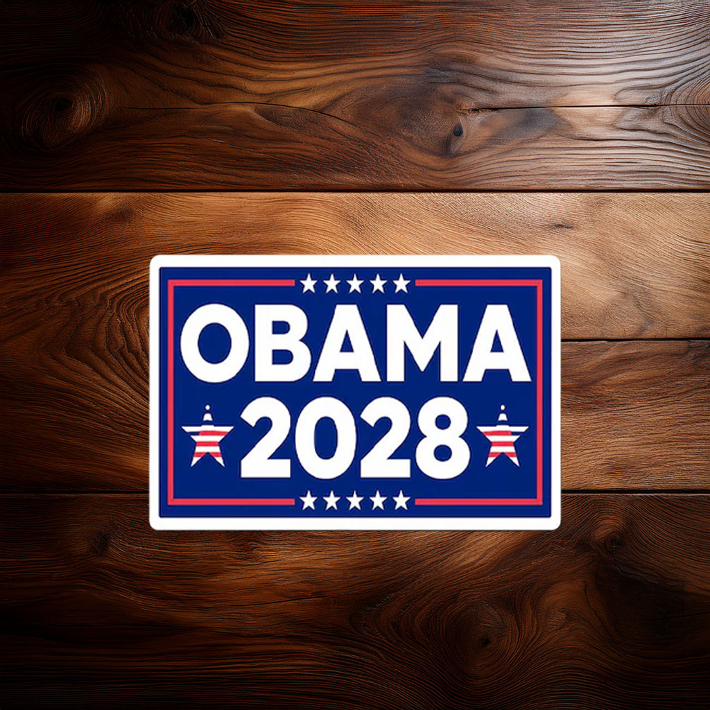 Imagine Obama 2028 Sticker or Magnet – Funny Election Decal