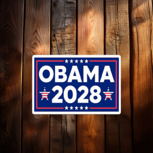 Imagine Obama 2028 Sticker or Magnet – Funny Election Decal