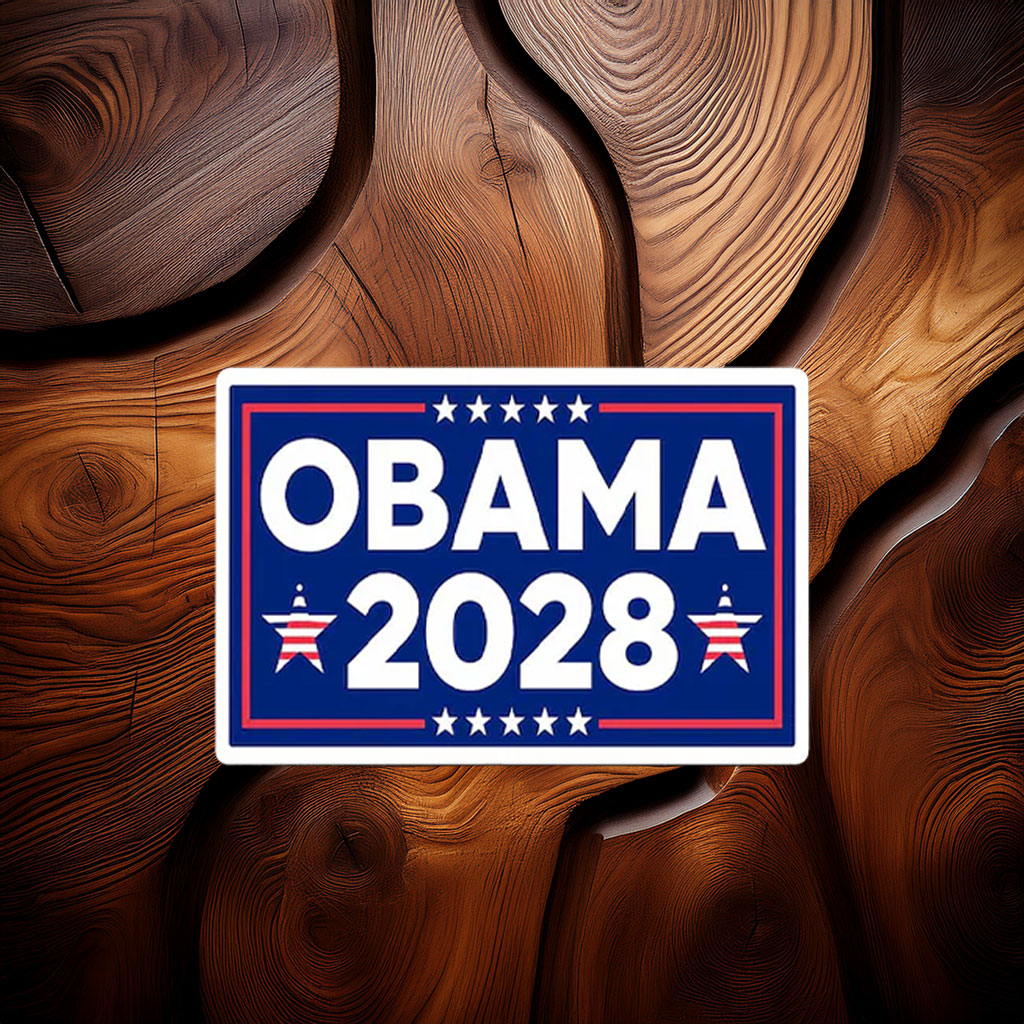 Imagine Obama 2028 Sticker or Magnet – Funny Election Decal