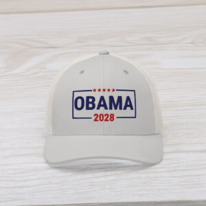 Obama Third Term 2028 Trucker Hat – Embroidered Political Parody Cap