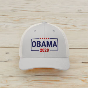 Obama Third Term 2028 Trucker Hat – Embroidered Political Parody Cap