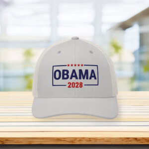 Obama Third Term 2028 Trucker Hat – Embroidered Political Parody Cap