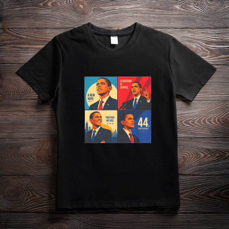 Presidential 44 Pop Art Shirt – Four-Panel Political Portrait Tee