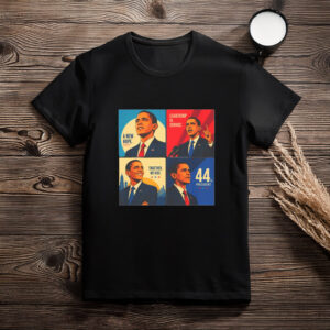 Presidential 44 Pop Art Shirt – Four-Panel Political Portrait Tee