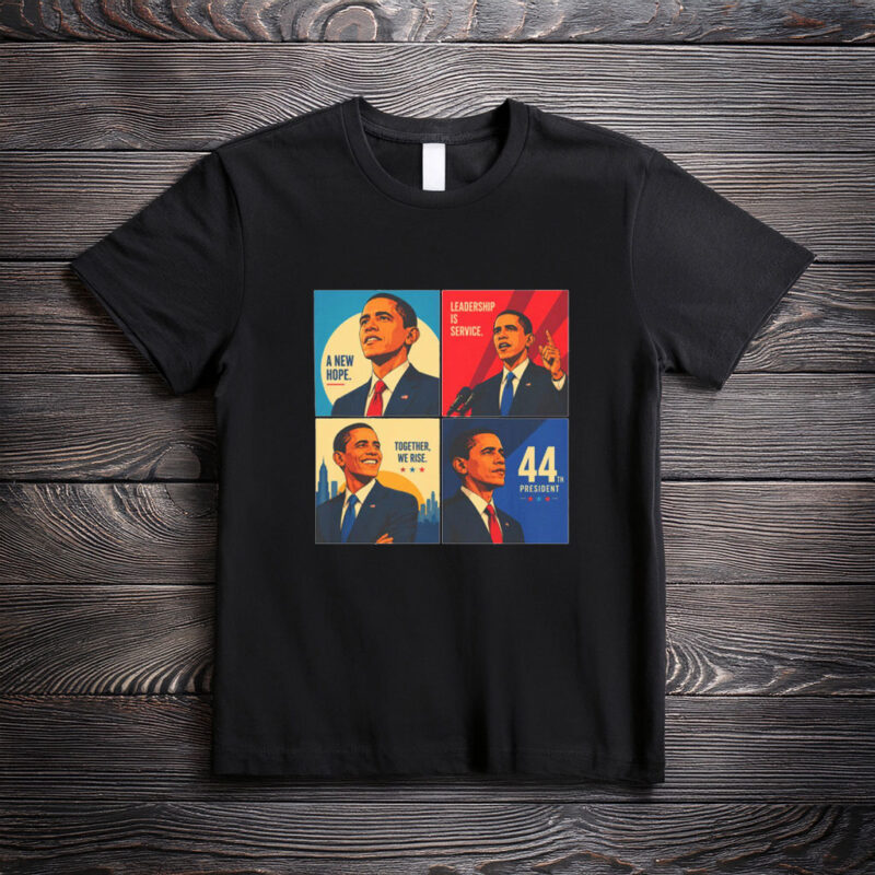 Presidential 44 Pop Art Shirt – Four-Panel Political Portrait Tee