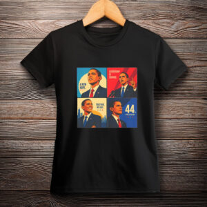 Presidential 44 Pop Art Shirt – Four-Panel Political Portrait Tee