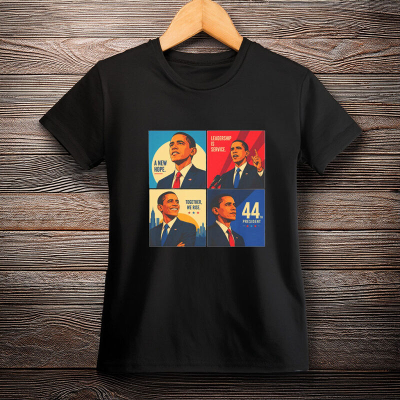 Presidential 44 Pop Art Shirt – Four-Panel Political Portrait Tee