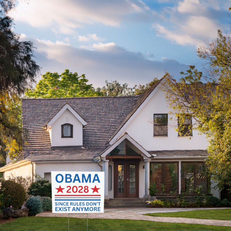 Obama 2028 Presidential Election Yard Sign